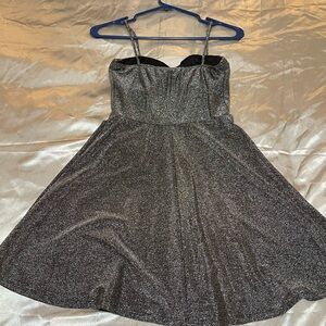 Black and Silver Sparkle Dress